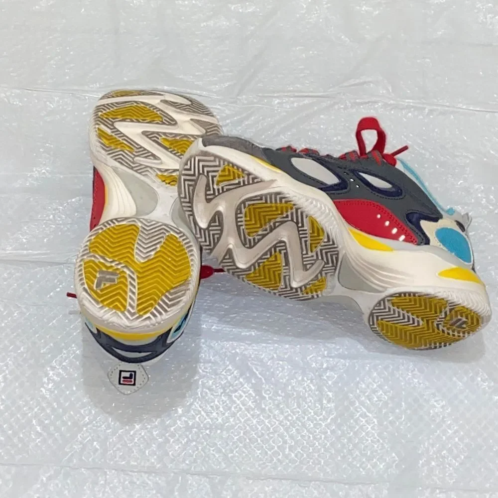 Fila Boveasorus Women’s Sneakers with Red, Blue, and Yellow Accents Size 6 US